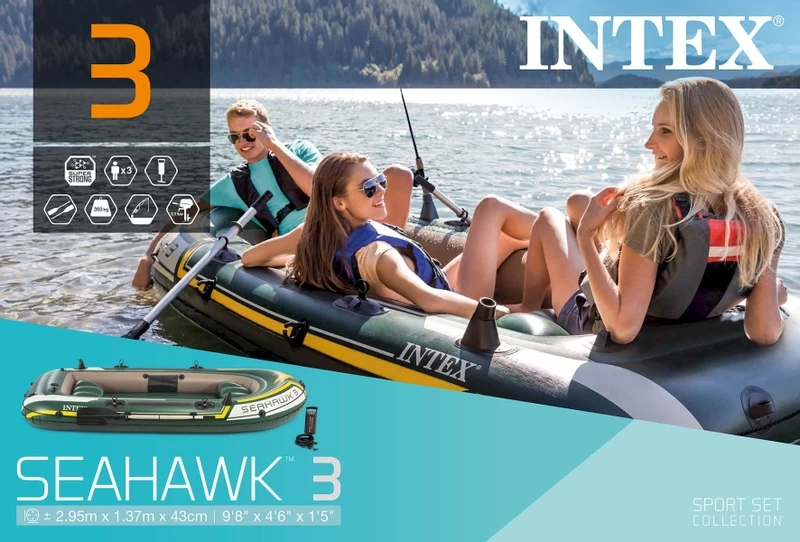 Intex Seahawk 3 Opblaasboot Set - Afbeelding 11