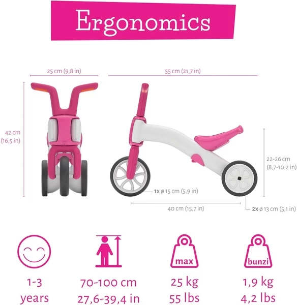 Chillafish Bunzi Loopfiets - Roze - Afbeelding 5