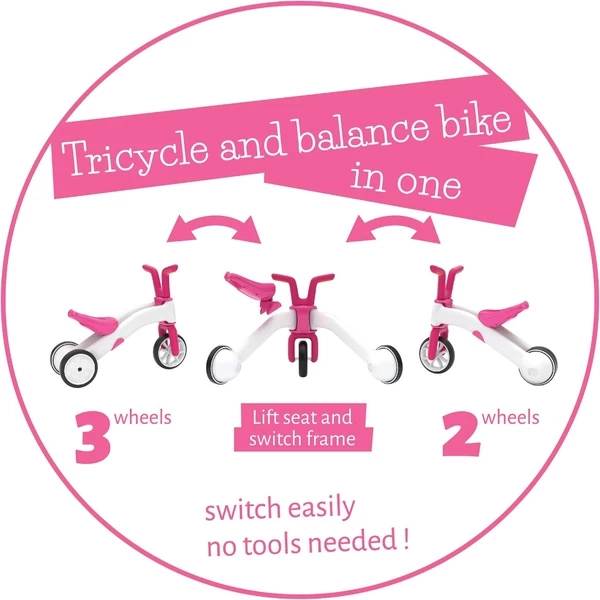 Chillafish Bunzi Loopfiets - Roze - Afbeelding 6