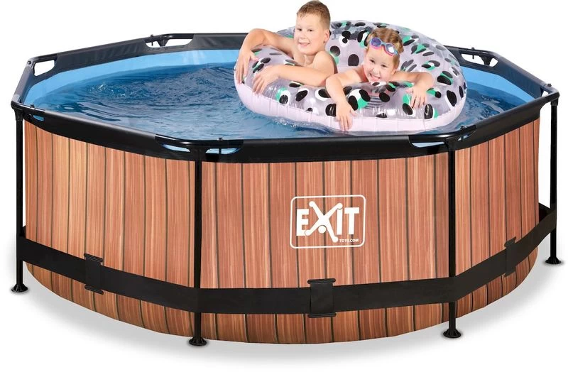 EXIT TOYS EXIT Wood Zwembad - 244 X 76 Cm - Met Filterpomp - Afbeelding 4