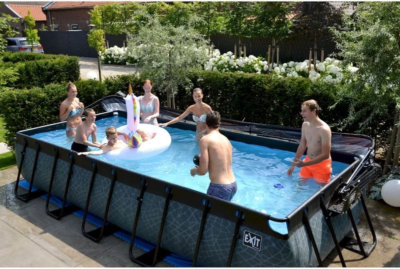 EXIT TOYS EXIT Stone Zwembad - 540 X 250 X 100 Cm - Met Zandfilterpomp En Trap - Afbeelding 6