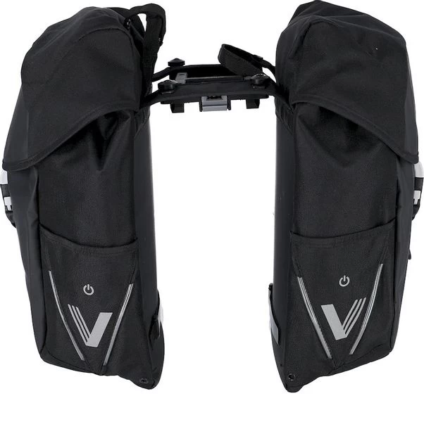 XLC V-light Active MIK Dubbele Fietstas - 34 Liter - Zwart - Afbeelding 4