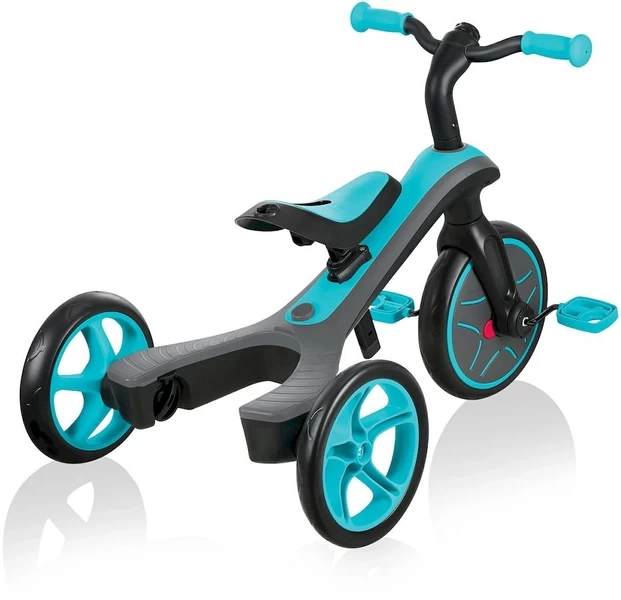 Globber Trike Explorer 2 In 1 Loopfiets - Zwart/turquoise - Afbeelding 3