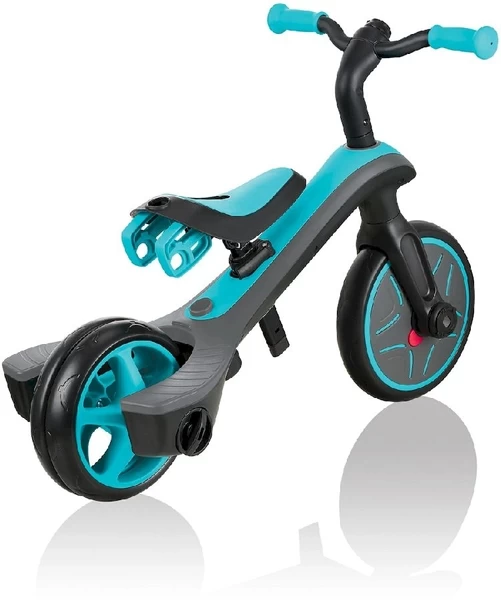 Globber Trike Explorer 2 In 1 Loopfiets - Zwart/turquoise - Afbeelding 4