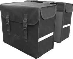 Greenlands Canvas Dubbele Fietstas - 46 Liter - Zwart