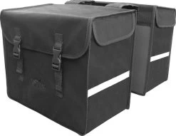 Greenlands Canvas Dubbele Fietstas - 59 Liter - Zwart
