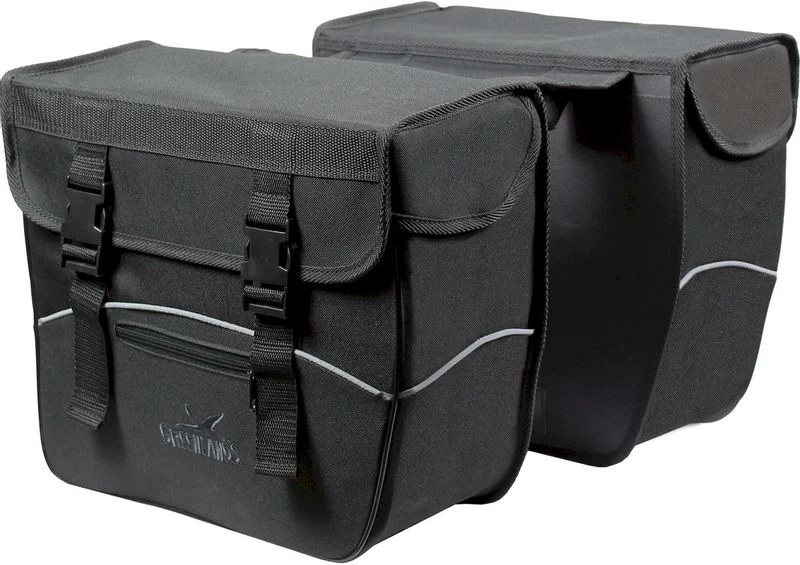 Greenlands Black-Line Dubbele Fietstas - 34 Liter - Zwart